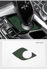 For BMW 5 Series G30 G38 6GT Center Console Gear Shift Panel Trim Sticker Car Premium Interior Accessories Made of Alcantara
