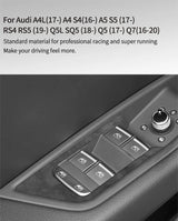 For Audi A4L A4 S4 A5 S5 RS4 RS5 Q5L SQ5 Q5 Q7 Made of Alcantara Car Window Switch Panel Trim Sticker Auto Interior Accessori
