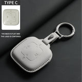 Leather Car Key Case Cover for Zeekr 7X Original Car Color Key Bag Cover Protection