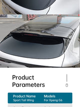 For Xpeng G6 2023-2024 Xiaopeng G6 Car Tail Wing Upgrade Sports Black Samurai Car Spoilers