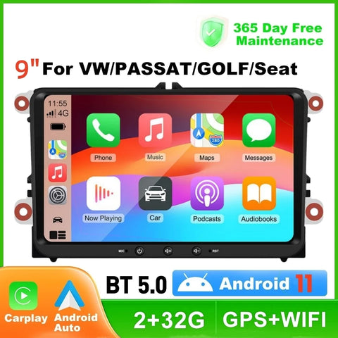9-inch Android 11 Touchscreen Head Unit for VW Golf Jetta Android Head Unit LEXXSON