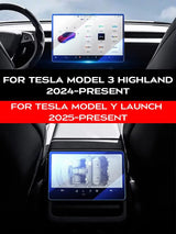 Tempered Glass Film Protector For New Tesla Model 3 Y Launch 2025 Highland 2024 Rear Row Center Control Touch Screen Protecti