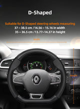 Renault Breathable Leather Steering Wheel Cover Black Red