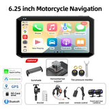 Motorcycle GPS Monitor with 1080P DVR & CarPlay