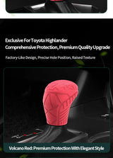 Made of Silicone For Toyota Highlander (2017-2021) Car Control Gear Shift Knob Boot Cover Car Interior Accessory OEM