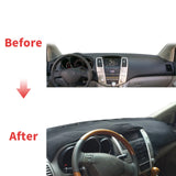 Leather Dashboard Mat Sunshade Cover for Toyota Harrier 2004-2013 Dashboard Mat CATUSIKI