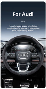 Breathable Leather Wheel Cover for Audi A4 A5 A6 Car Interior Accessory Hocasen