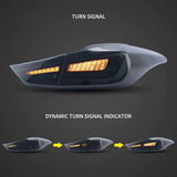 LED Tail Lights with Sequential Signal for Elantra 2011-2016 Car Interior Accessory Vland
