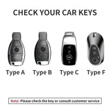 Car Key Cover For Mercedes Benz A C E S G Class GLC CLE CLA W177 W205 W213 W222 X167 AMG Leather Car Key Protective Cover Car