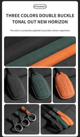 Car Key Case Shell for Chery Tiggo 8 Pro, 8plus, New 5, 7pro - Suede Car Keychain Car Key Case OEM