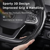 Steering Wheel Cover Snap-On Wave for Proton Car Interior Accessory Hocasen