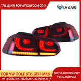 Vland LED Tail Lights Sequential Signal Golf 08-14 Car Interior Accessory Vland