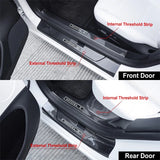 For Tesla Model Y 3 Juniper Highland Front Rear Door Bumper Sill Protector Seat Guard Plate Anti-Scratch Interior Accessories