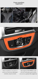 BMW X3 G01 X3 G08 X4 G02 Car Headlight Switch Control Panel Trim Frame Sticker Car Interior Accessory OEM