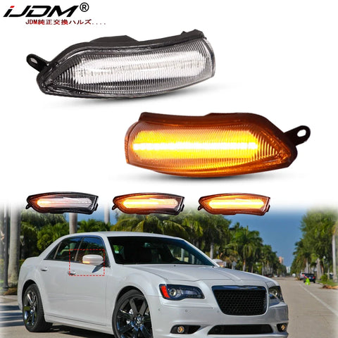 LED Side Mirror Signal Light Sequential Amber for Chrysler 300 2011-2020 Car Interior Accessory iJDM