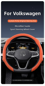 Premium Suede Steering Wheel Cover for VW Golf/Jetta Car Interior Accessory Hocasen