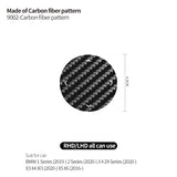 For BMW 1er 2er 3er 4er Z4 X3 X4 IX3 X5 X6 Car Console Multimedia Knob Trim Sticker Carbon Fiber Interior Tuning Accessories