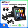 5/7in Waterproof Motorcycle CarPlay GPS Monitor AKAMATE