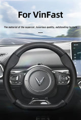 Steering Wheel Cover Carbon Fiber for Vinfast Vf 8 Car Interior Accessory Hocasen