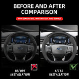 Carbon Fiber Texture Steering Wheel Cover for Ford Focus Car Interior Accessory Hocasen