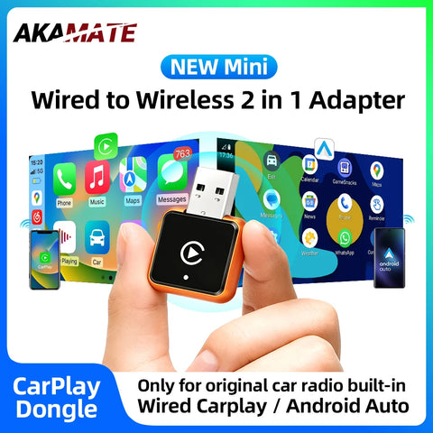 Wireless CarPlay Android Auto Adapter Dongle CarPlay Adapter AKAMATE
