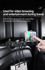2-in-1 Hidden Headrest Phone Holder and Car Hook Car Interior Accessory OEM
