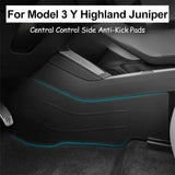 For Tesla Model 3 Y Highland Central Control Side Anti-Kick Pads Car Interior Accessory OEM