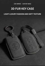 Car Key Case Shell for Chery Tiggo 8 Pro, 8plus, New 5, 7pro - Suede Car Keychain Car Key Case OEM