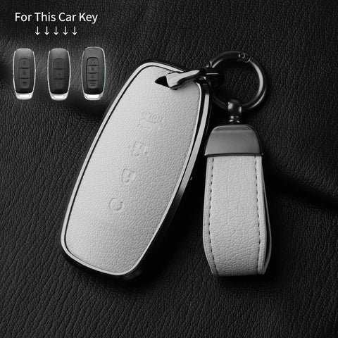 4 Button Aluminum Alloy Goatskin Car Key Case Cover for Nissan 4 Button Aluminum Alloy Car Key Case Cover OEM