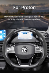 Anti-Slip Segmented Suede Steering Wheel Cover for Proton Car Interior Accessory Hocasen
