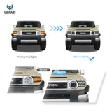 LED Projector Headlights for FJ Cruiser Car Interior Accessory vland