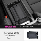 Central Console ABS Armrest Organizer for Volvo Car Interior Accessory LINGLUYANG FOR S90 2026