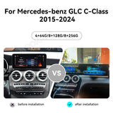 24.6-inch Dual Touch Screen Android 13 System for Mercedes GLC/C-Class