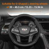 Matte Carbon Fiber Steering Wheel Cover for Cadillac