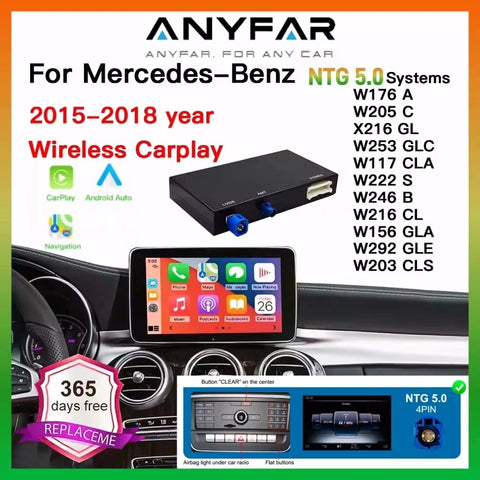 Wireless CarPlay Android Auto Module for Mercedes NTG 5.0 CarPlay Retrofit Module LEXXSON