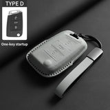 Leather Car Key Case Cover For VW