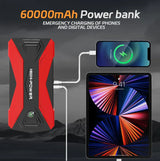 Minus Two Portable Car Jump Starter 1000A with Air Pump Power Bank and Emergency Starting Booster