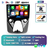 9-inch QLED Android 15 Head Unit for Peugeot 108 2014–2021