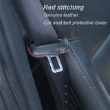 Genuine Leather Seat Belt Guard for Universal Cars Car Interior Accessory LINGLUYANG