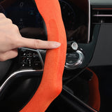 Suede Snap-On Wheel Cover for Lancia Ypsilon Delta Car Interior Accessory Hocasen