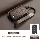 Leather Car Key Case Cover For Volkswagen Golf 7 MK7 Jetta Lavida Keychain Cover
