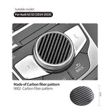 For Audi A3 S3 (2014-2019) Sport Car Multimedia Button Knob Cover Trim Sticker Anti Scratch