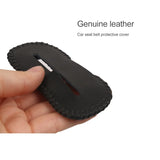 Genuine Leather Seat Belt Guard for Universal Cars Car Interior Accessory LINGLUYANG