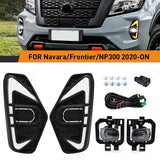 LED Fog Lamp DRL with Turn Signal For Nissan Navara NP300 2020-2022 LED Ambient Light MAGIC COLORM
