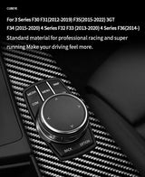 For BMW 3er F30 F31 F35 3GT F34 4e F32 F33 4er F36 Car Multimedia Panel Sticker Anti Scratch Carbon Fiber Interior Accessorie
