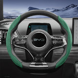 BYD Snap-On Sports Suede Steering Wheel Cover Interior