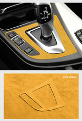 BMW Suede Gear Shift Panel Trim Frame Sticker Anti Scratch Car Interior Accessory