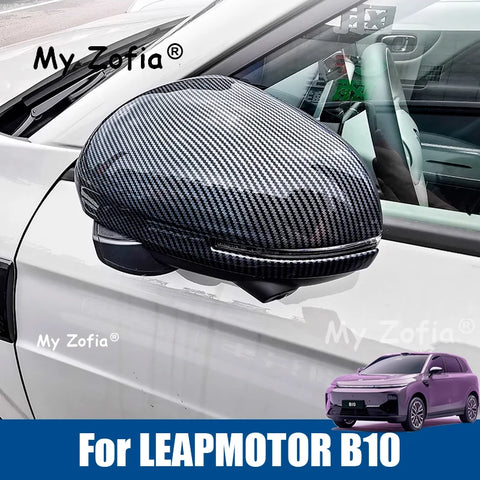For LEAPMOTOR B10 2025 2026 Car Style Rearview Mirror Cover Trim Protect Kit Rear View Mirror Rain Eyebrow Frame ABS Accessor