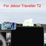 For Jetour Traveller T2 Car Phone Holder Storage Box Anti-slip Protective Organizer Tray Interior Accessories For 5/7 Seats I