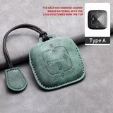 Leather Car Key Case For ZEEKR 001 009 7X - Sheep Suede Protector & Holder